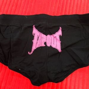 NWT TapOut Terry Shorts L 100% Cotton Women Black